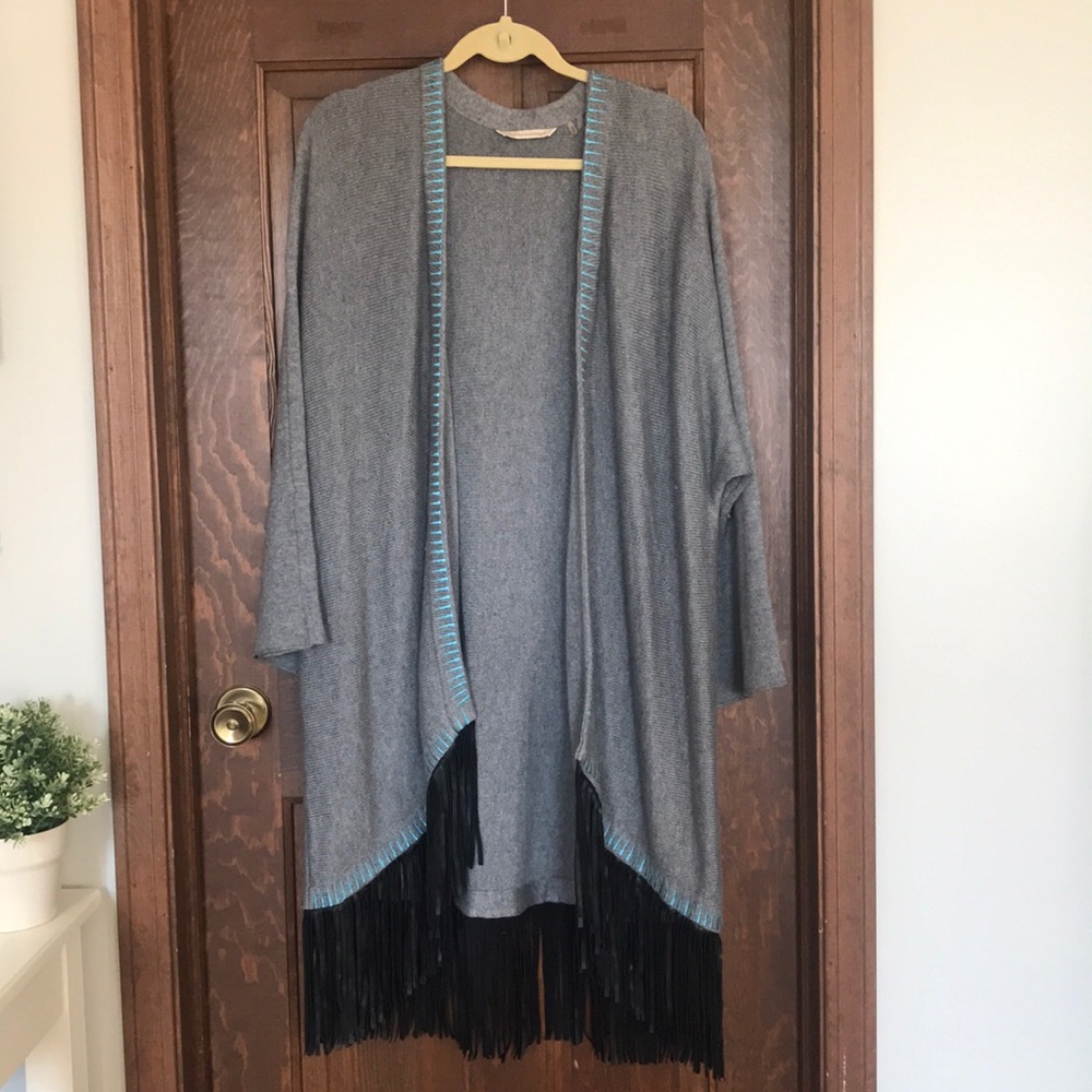 Women’s Soft Surroundings cardigan with fringe